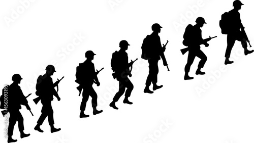 American Military Soldiers Army, and Helicopter Silhouette 