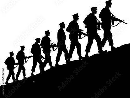 American Military Soldiers Army, and Helicopter Silhouette 