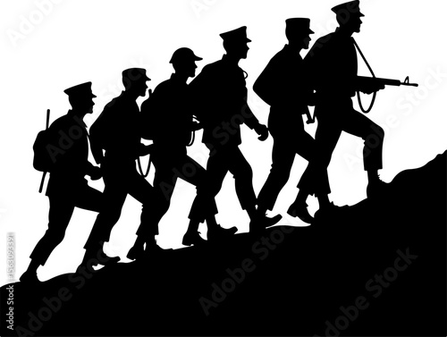 American Military Soldiers Army, and Helicopter Silhouette 