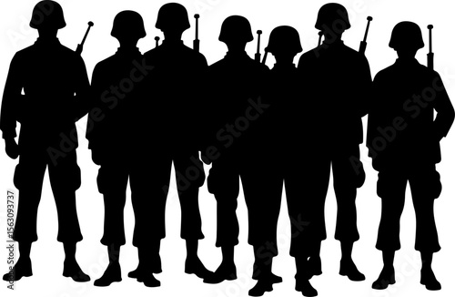 American Military Soldiers Army, and Helicopter Silhouette 