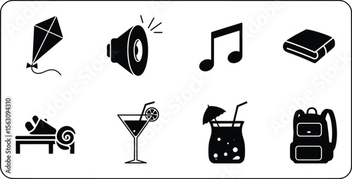 Fun Activities with Drinks, Music, and Kites in a Lively Outdoor Environment