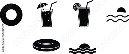 Refreshing Drinks and Pool Accessories for a Vibrant Summer Vibe