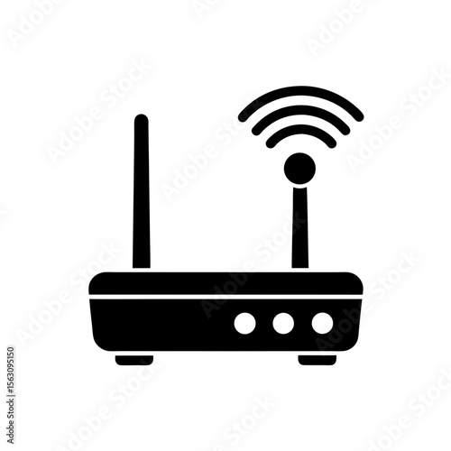 Router Icon Vector with Flat and Isolated Look