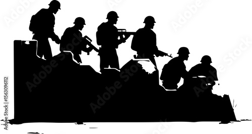 military, soldiers, helicopter, army, special forces,   vector  bundle