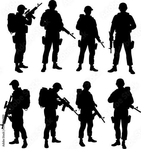 military, soldiers, helicopter, army, special forces,   vector  bundle