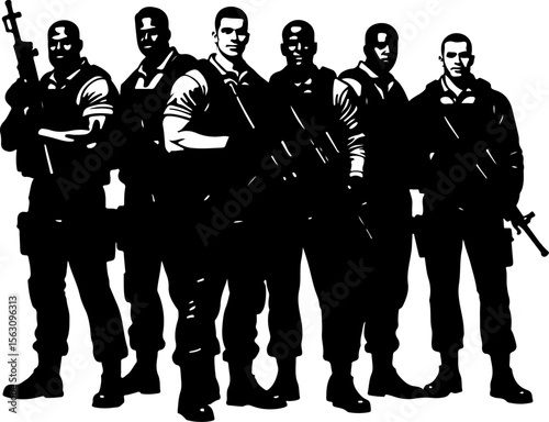 military, soldiers, helicopter, army, special forces,   vector  bundle