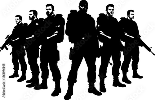 military, soldiers, helicopter, army, special forces,   vector  bundle