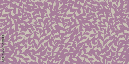 Botanical illustration background. Seamless pattern.Vector. 有機的なイラストパターン