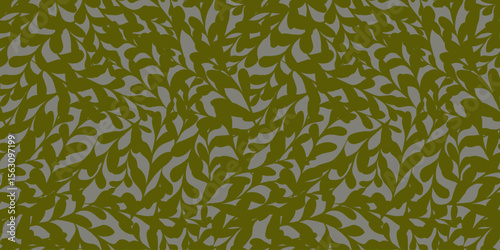 Botanical illustration background. Seamless pattern.Vector. 有機的なイラストパターン