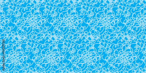 Doodle shapes background. Seamless pattern. Vector. らくがきイラストパターン
