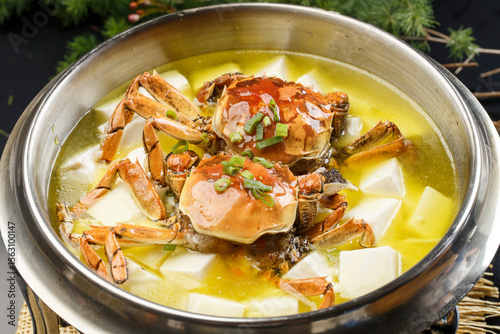 Hairy Crab with Crab Roe and Tofu