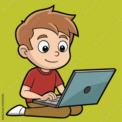 boy with laptop