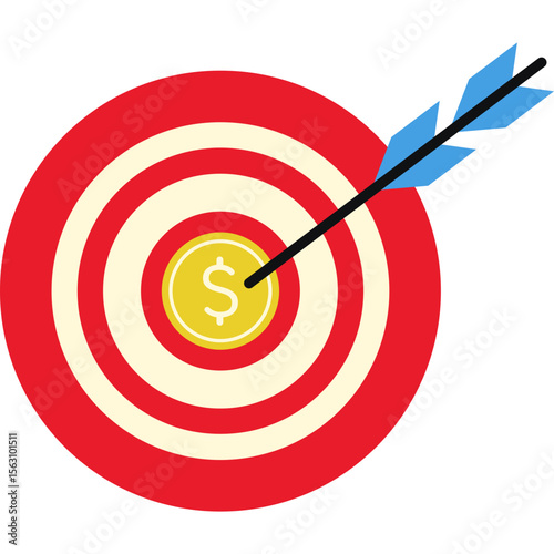 Flat Business Target Icon