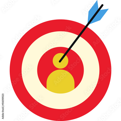 Flat Business Target Icon