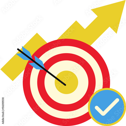 Flat Business Target Icon