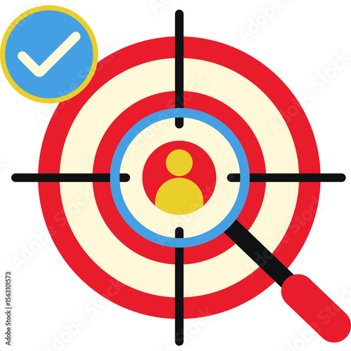 Flat Business Target Icon