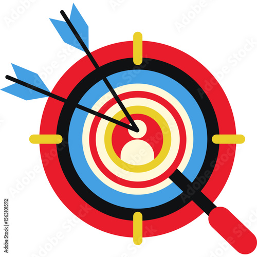 Flat Business Target Icon