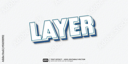 Layer 3D Cartoon Editable Text Effect | Premium Font Template
