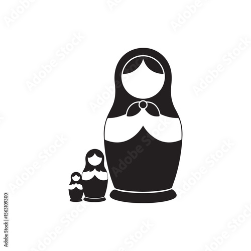Nesting dolls icon isolated. simple vector icon on white background