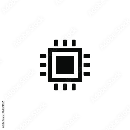 Processor microchip icon