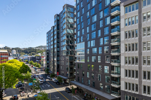 Foto Skyscrapers in Wellington New Zealand,