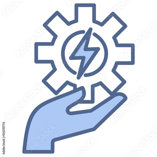 Energy Management Blue Icon