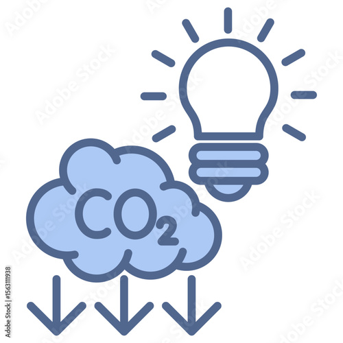Low Carbon Solutions Blue Icon