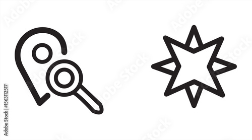 Road Trip and Navigation Icons - Line Set - Editable Stroke, white background, illustrator vector
