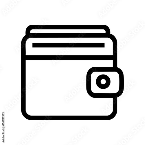 Simple black outline of a wallet with a visible card, representing finance, payment, and modern digital or transport transactions.

