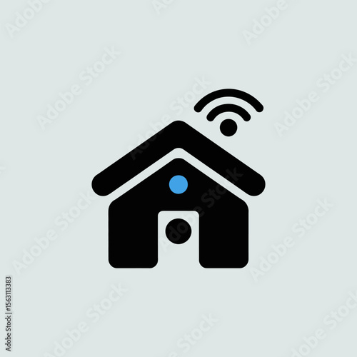 Smart home automation icon vector for technology, security, energy control, remote control, wireless tech and smart devices