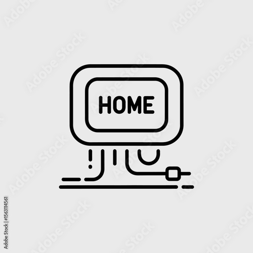 Smart home automation icon vector for technology, security, energy control, remote control, wireless tech and smart devices