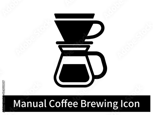 Manual Coffee Brewing Vector  Icon