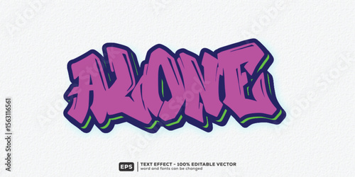 Alone 3D Cartoon Editable Text Effect | Premium Font Template