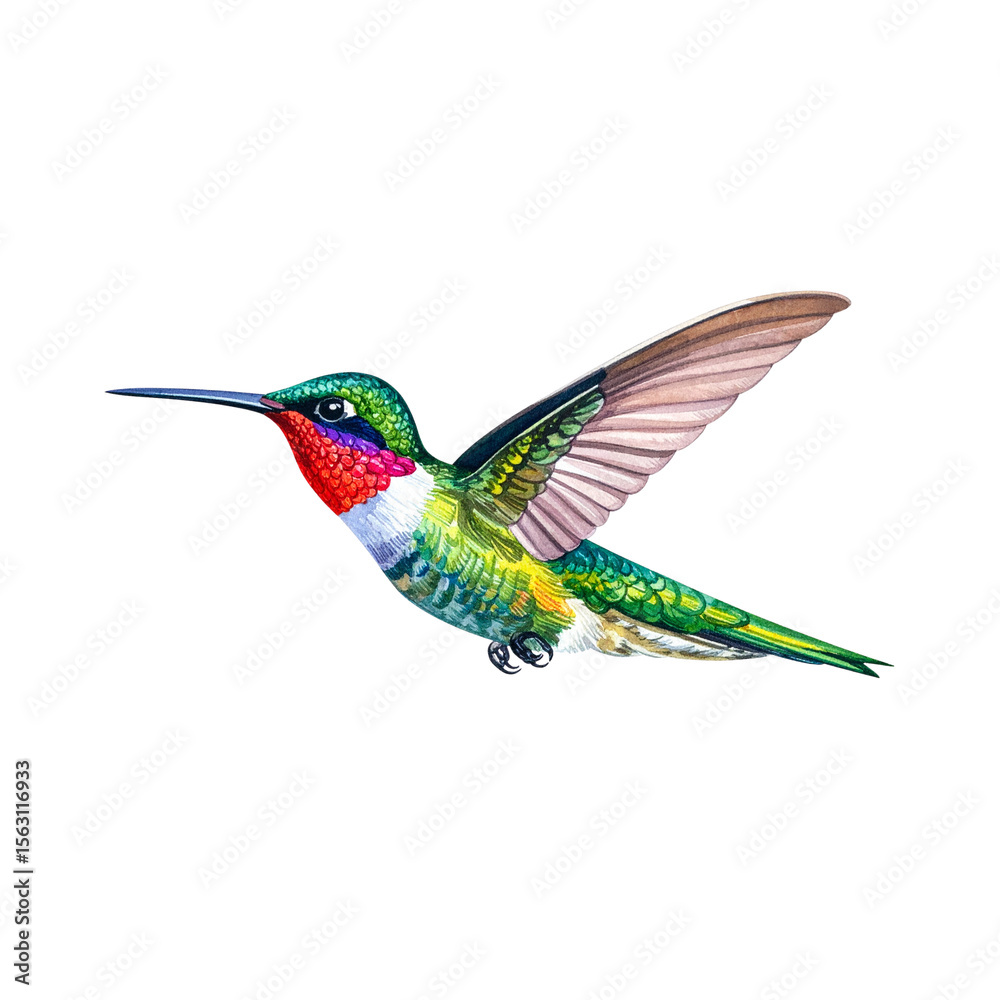 Obraz premium Dynamic images capture hummingbirds in flight or perched on branches and flowers, showcasing their vibrant feathers, delicate wings, and exotic beauty against natural backdrops, ideal for nature and w