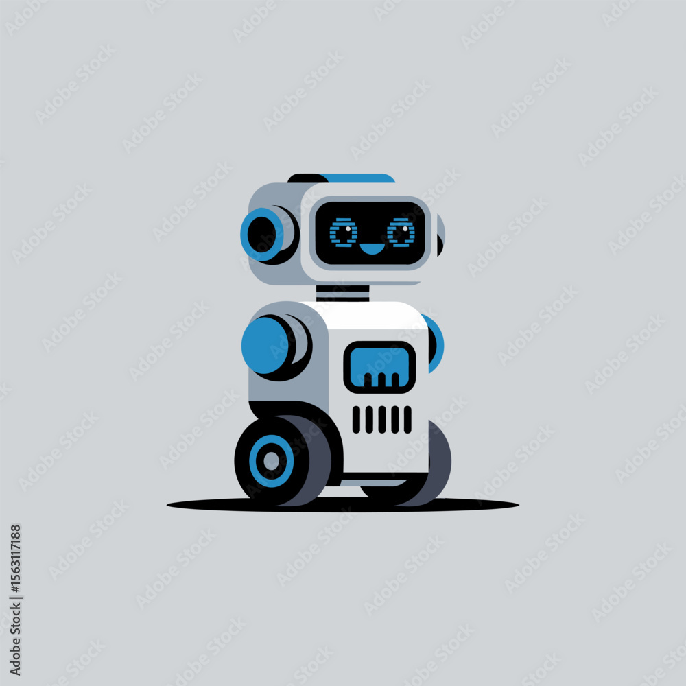 Fototapeta premium Warehouse robot icon for smart logistics, automation, and inventory management systems