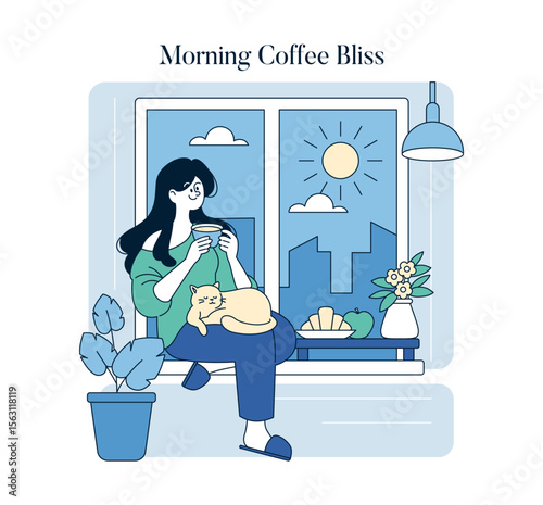 Feel Good Moments. Flat Vector Illustration