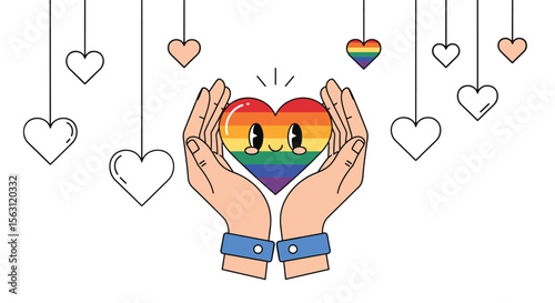 Lgbtqia pride month celebration symbolizing love and acceptance for all people