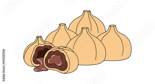 Deliciously rich chocolate mousse filled pastries presented in a casual artistic style