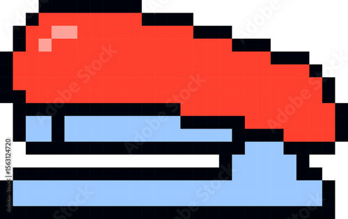 pixel illustration of a stapler