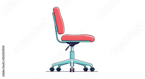 A vibrant orange office chair with a comfortable seat and ergonomic backrest on a five star base with wheels