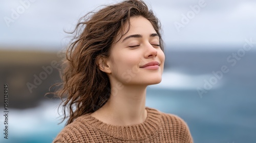 Realistic portrait of a person manifesting their inner desires, showing deep emotions and a glowing aura