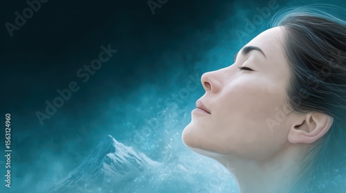 Realistic portrait of a person manifesting their inner desires, showing deep emotions and a glowing aura
