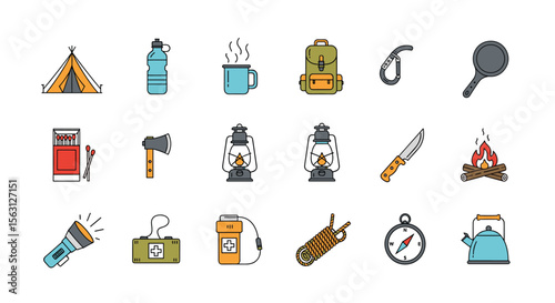 Essential outdoor camping gear collection for adventures and exploration