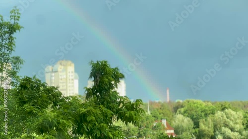 Soft Rainbow and Landscape Transition Shot