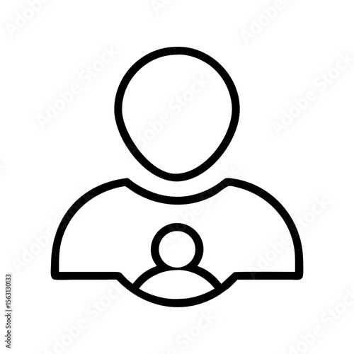 Icon of a person holding a baby or child in their arms