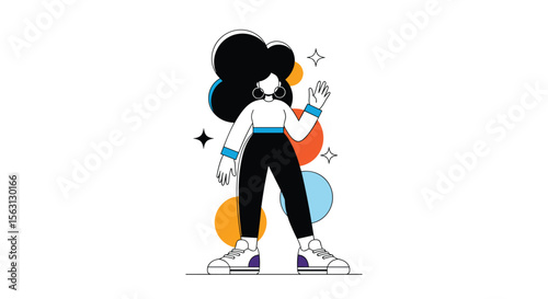Capturing the spirit of innovation and empowerment through modern stylized illustration