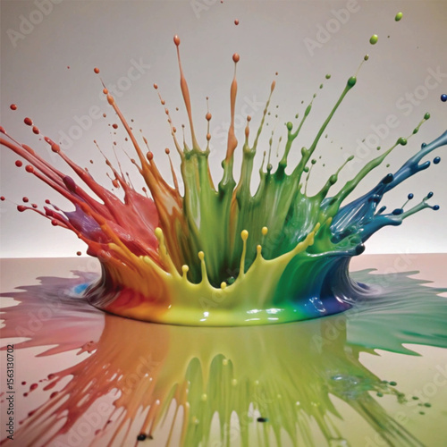 Vibrant, swirling fractal patterns explode with colorful light, creating an abstract, vivid art wallpaper design