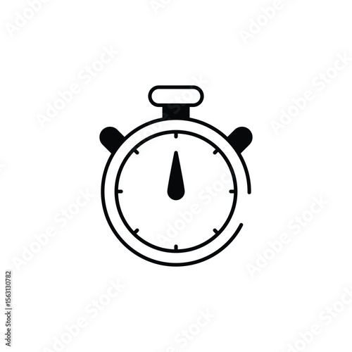 Timer icon design with white background stock illustration