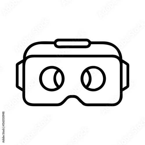 Virtual reality headset icon symbolizing immersive experiences in gaming and simulations