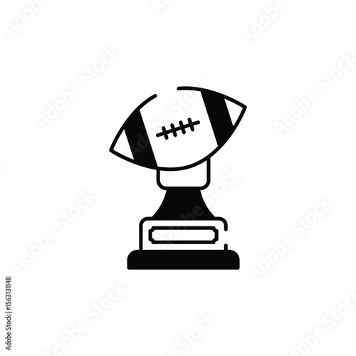 Trophy icon design with white background stock illustration
